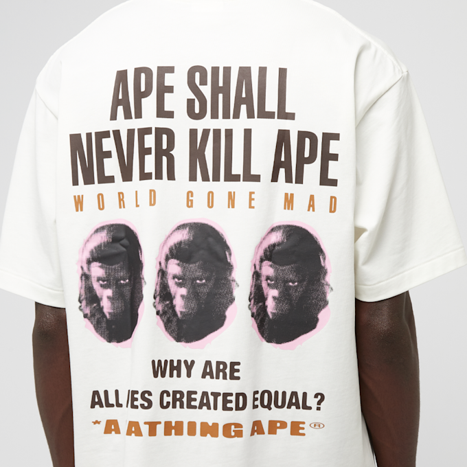 A Bathing Ape Slogan Relaxed Fit Tee beige 86325 5