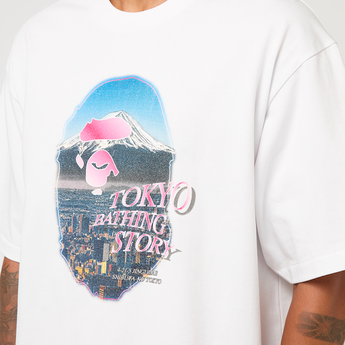 A Bathing Ape Cityscape Ape Head Relaxed Fit Tee white white 88763 5