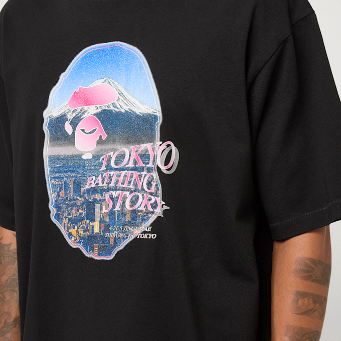 A Bathing Ape Cityscape Ape Head Relaxed Fit Tee black 88764 5