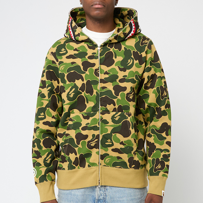A Bathing Ape ABC Camo Crystal Stone Shark Full Zip Hoodie camouflage 87735 2