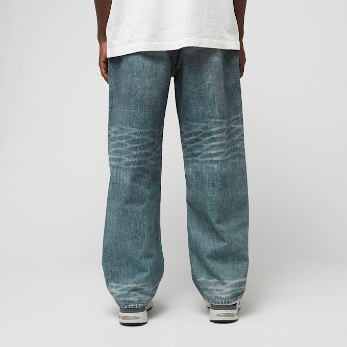 A Bathing Ape Fake Print Sta Loose Fit Denim Pants blauw 89836 4