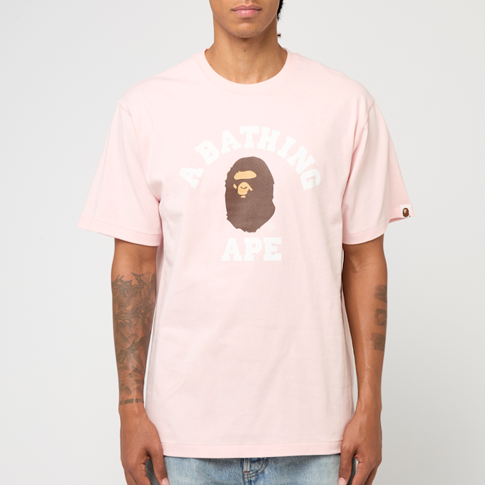 A Bathing Ape College Tee light pink 86329 2