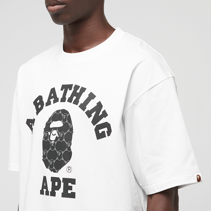A Bathing Ape College Monogram College Relaxed Fit Tee white 87770 5