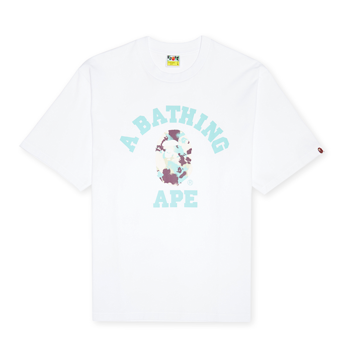 A Bathing Ape Map Camo College Relaxed Fit Tee white 90188 1