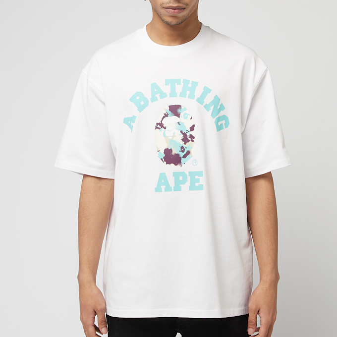 A Bathing Ape Map Camo College Relaxed Fit Tee white 90188 2