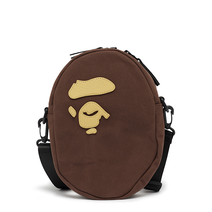 A Bathing Ape Ape Head Shoulder Bag bruin 89832 1