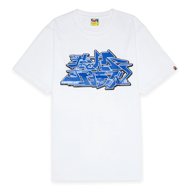 A Bathing Ape Asnka Kanji Graffiti Logo Tee weiß 89870 1