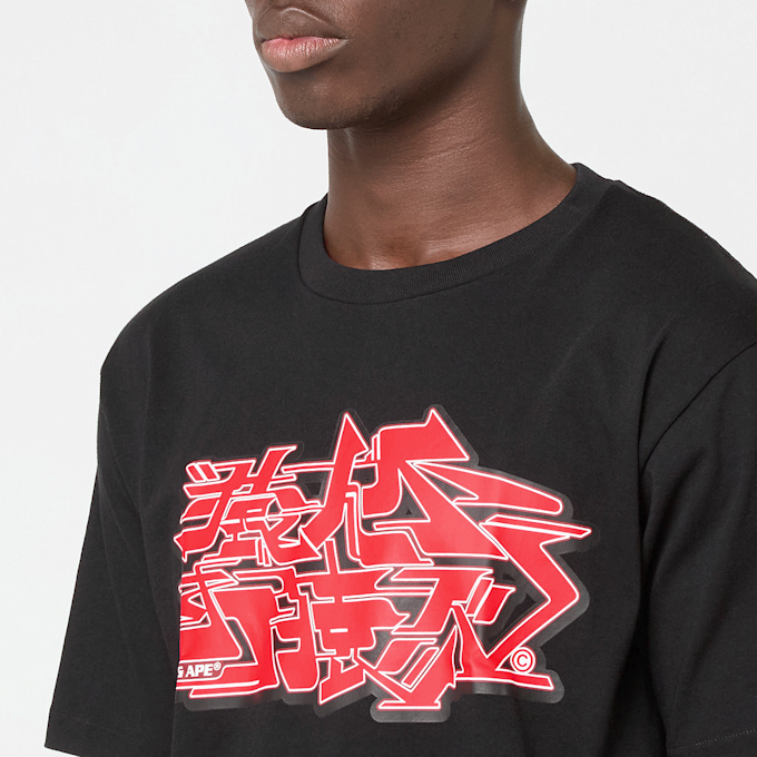 A Bathing Ape Asnka Kanji Graffiti Logo Tee zwart 87772 5
