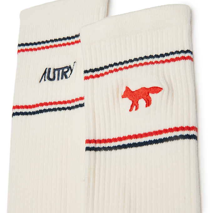 Autry x Maison Kitsune Socks beige 89757 3