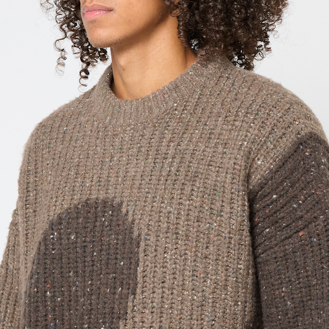 ERL Unisex Swirl Wool Crewneck Knit bruin 89918 5