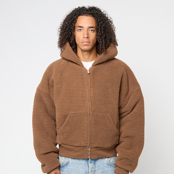 ERL Unisex Terry Fleece Zipped Hoodie Knit brown 87974 2