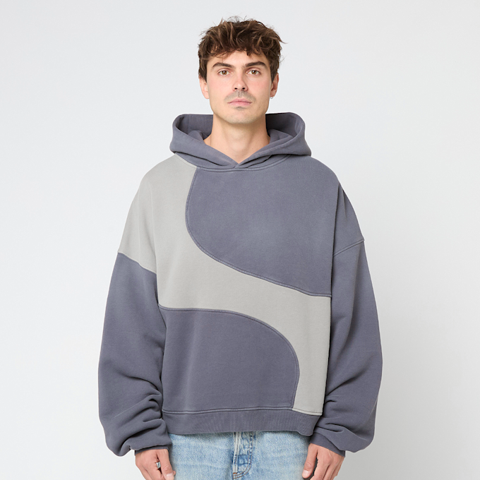 ERL Unisex Wave Hoodie Knit blauw 90222 2