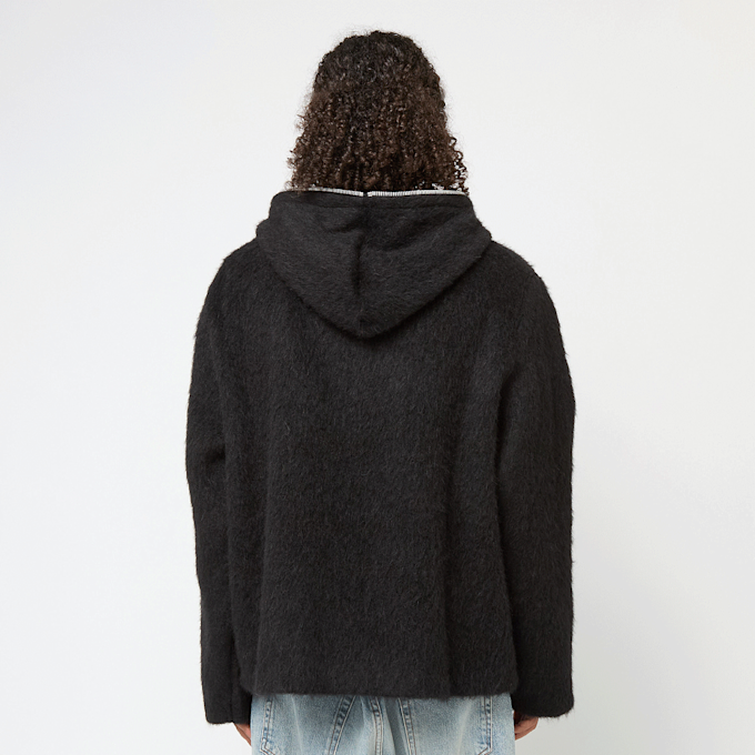 Our Legacy Full Zip Hood Hairy Wool zwart 90224 4