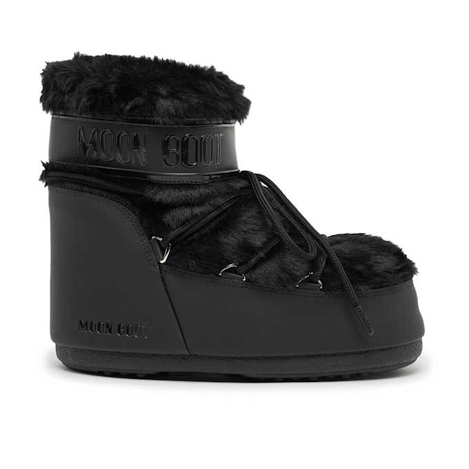 Moon Boot Wmns Icon Low Faux Fur schwarz 90226 2