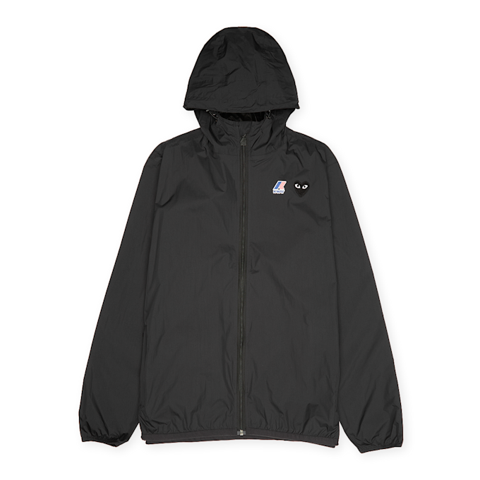 Comme des Garcons Play K-Way Full Zip Jacket Black Emblem schwarz 88890 1