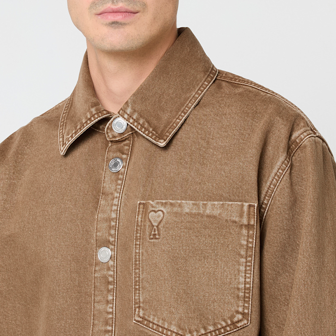 AMI PARIS Surchemise ADC brown 89503 5