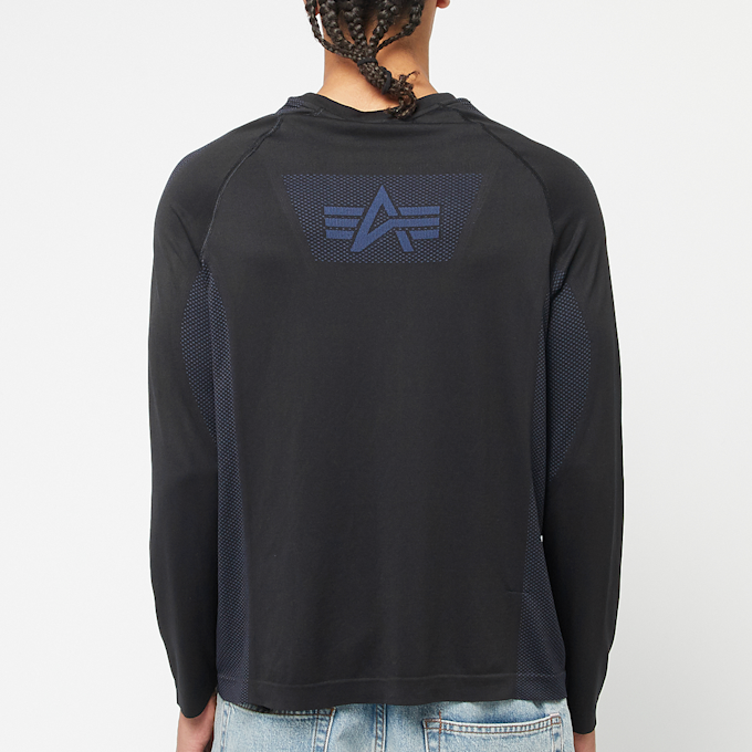 Alpha Industries Seamless Longsleeve Shirt schwarz 88007 4