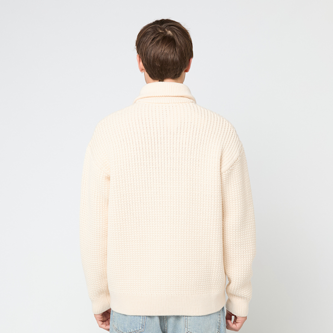 Lacoste Relaxed Fit Patchwork Effect Wool Sweater beige 89514 4