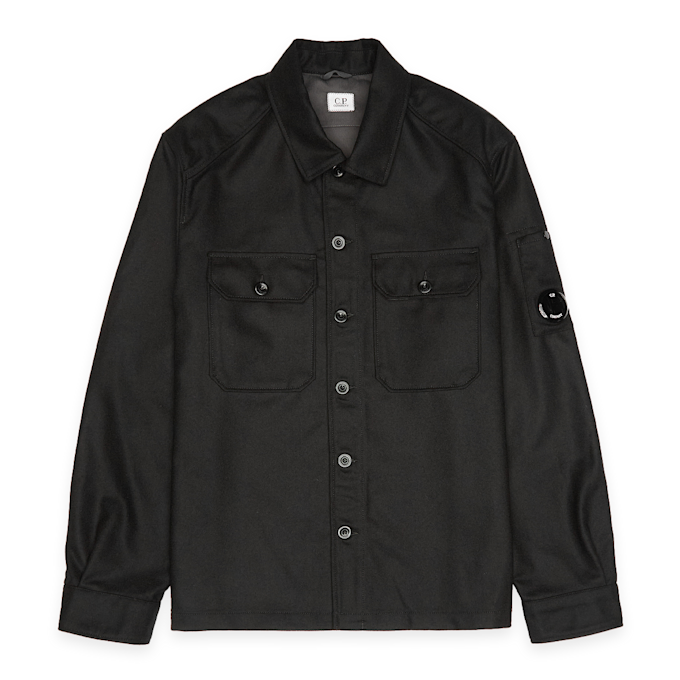 C. P. Company Overshirt In Felt schwarz 86021 1