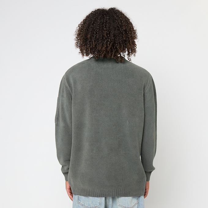 C. P. Company Knitwear Crew Neck In Chenille Cotton grau 87560 4
