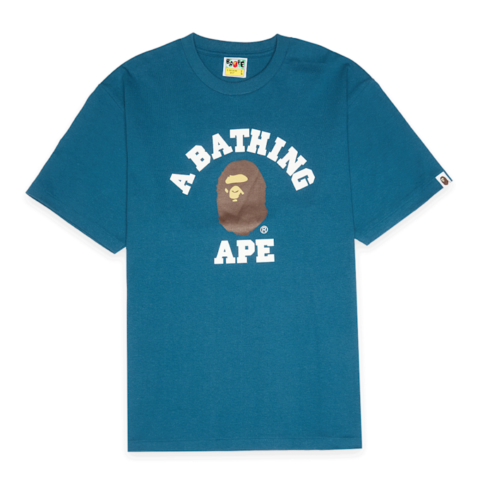 A Bathing Ape College Tee blau 92406 1