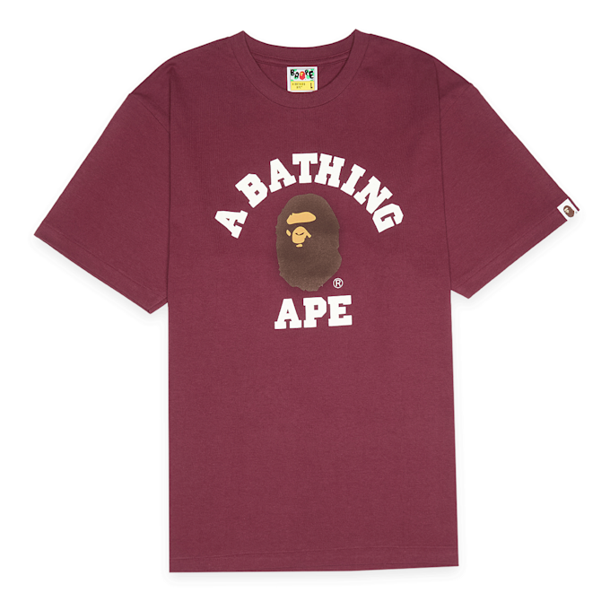 A Bathing Ape College Tee red 92407 1