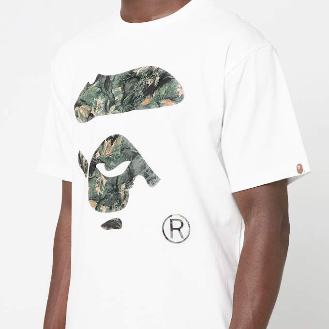 A Bathing Ape Tree Edge Camo Ape Face Tee white 92416 5