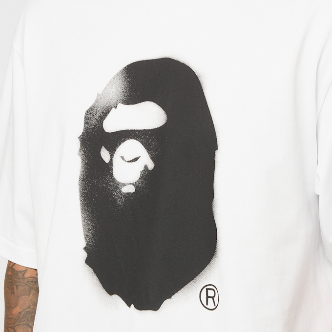 A Bathing Ape Spray Print Ape Head Relaxed Fit Tee #2 M wit 92420 5