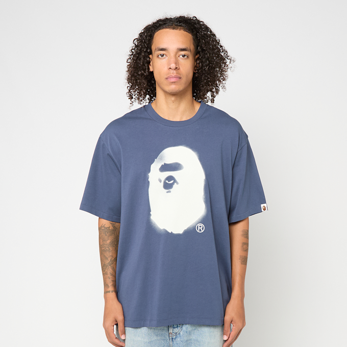 A Bathing Ape Spray Print Ape Head Relaxed Fit Tee #2 M blauw 92421 2