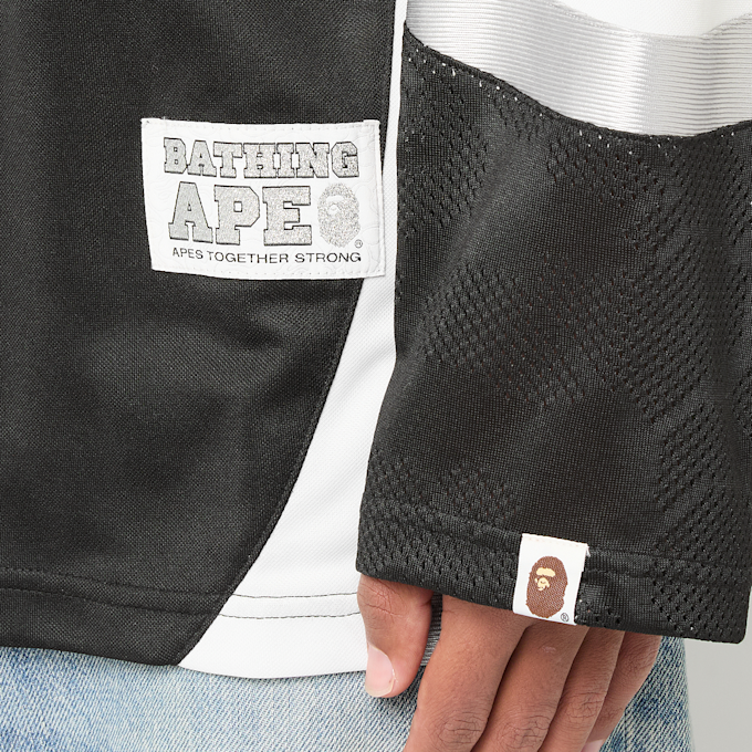 A Bathing Ape Line Camo Jacquard Logo Relaxed Fit Ice Hockey Jersey schwarz 92425 8