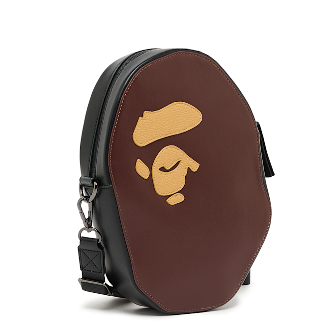 A Bathing Ape Ape Head Shoulder Bag M brown 92432 1