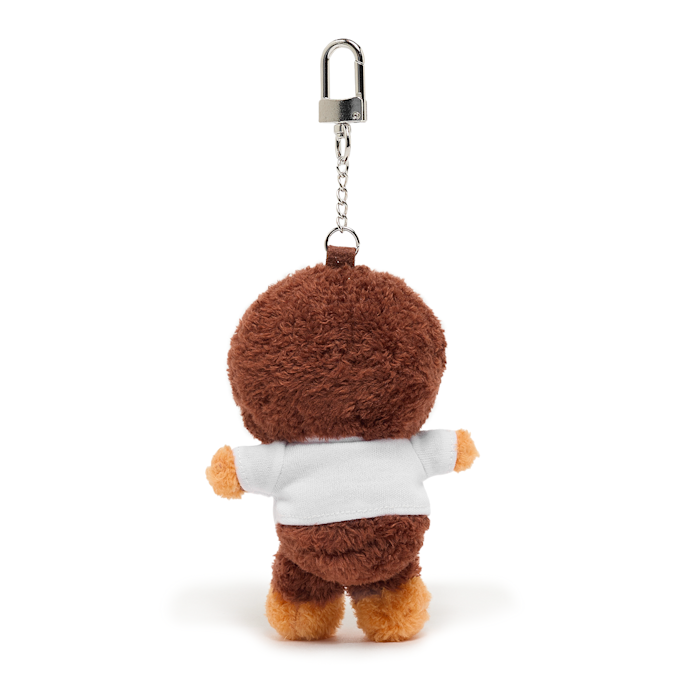 A Bathing Ape Baby Milo College Tee Plush Doll Key Chain L brown 92438 2