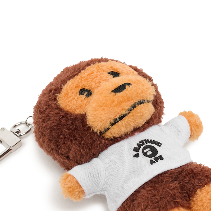 A Bathing Ape Baby Milo College Tee Plush Doll Key Chain L brown 92438 3