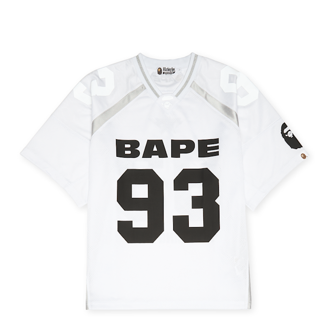 A Bathing Ape Line Camo Jacquard Relaxed Fit Football Jersey M white 92446 1