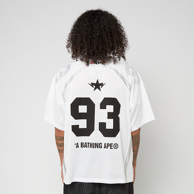 A Bathing Ape Line Camo Jacquard Relaxed Fit Football Jersey M wit 92446 4