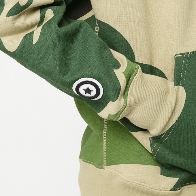 A Bathing Ape Mega ABC Camo Double Shark Relaxed Fit Full Zip Hoodie groen 92451 4