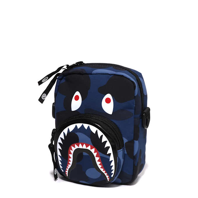 A Bathing Ape Color Camo Shark Mini Bag blue 92460 3