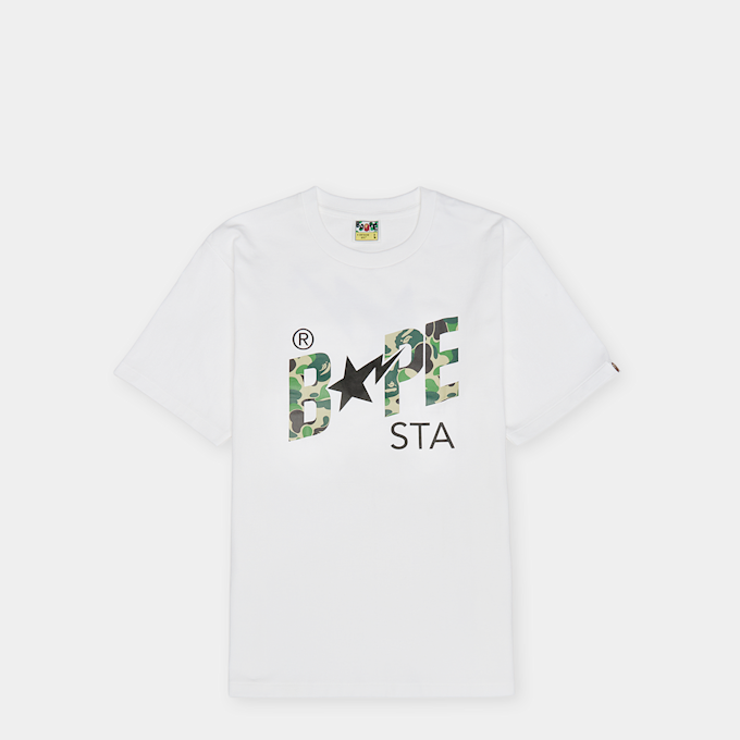 A Bathing Ape ABC Camo Bape Sta Logo Tee M white 92481 1