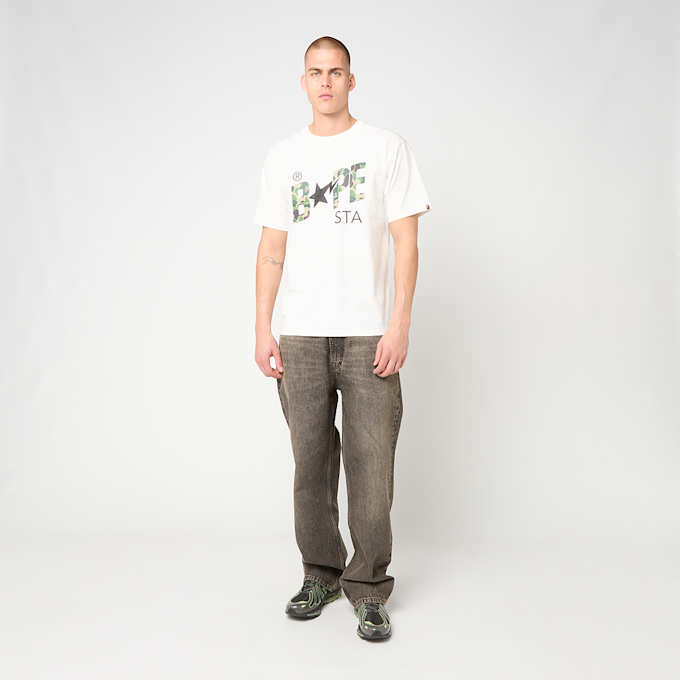 A Bathing Ape ABC Camo Bape Sta Logo Tee M Weiss 92481 2