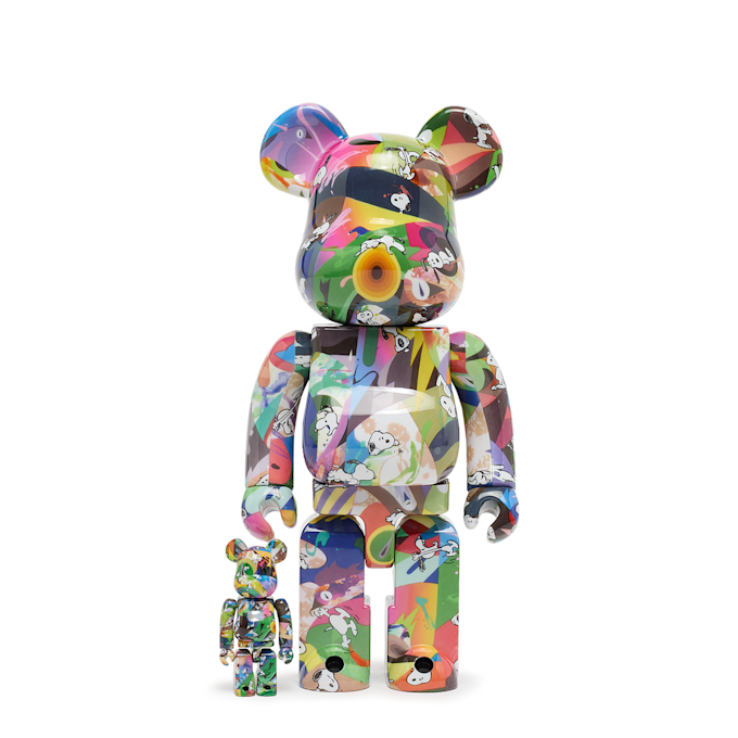 Medicom Bearbrick Tomokazu Matsuyama x Peanuts 400% & 100% multicolor 93371 1