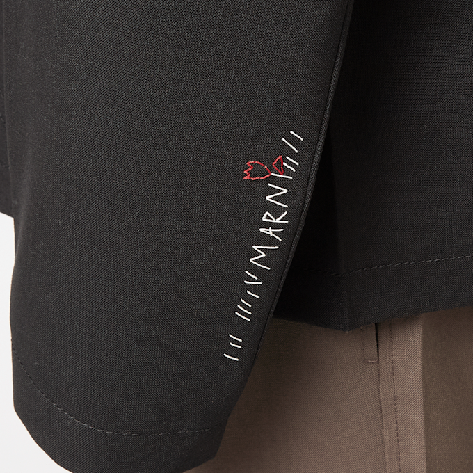 Marni PU Jacket burgundy zwart 93671 6