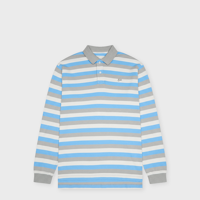 ERL Unisex Striped Long Sleeve Polo Knit multicolor 95413 1