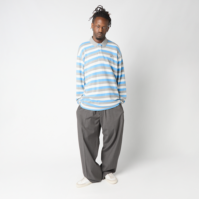 ERL Unisex Striped Long Sleeve Polo Knit multicolor 95413 2
