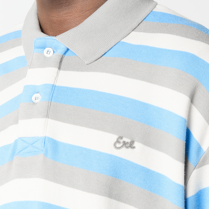 ERL Unisex Striped Long Sleeve Polo Knit multicolor 95413 3