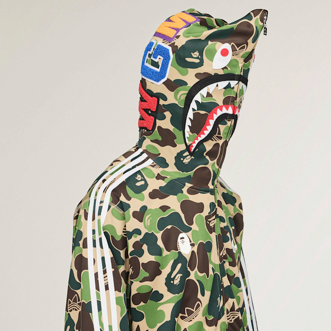 adidas Originals x Bape Track Shark Hoodie camouflage 95776 4