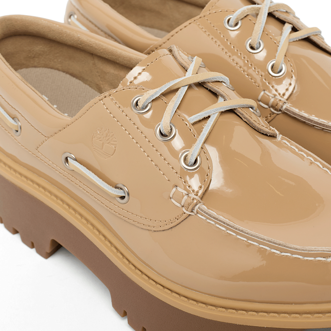 Timberland Wmns Stone Street Boat Shoe Patent Leather beige 95842 6