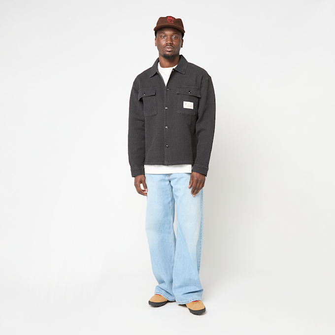 Brain Dead Waffle Button Front Shirt zwart 95856 2