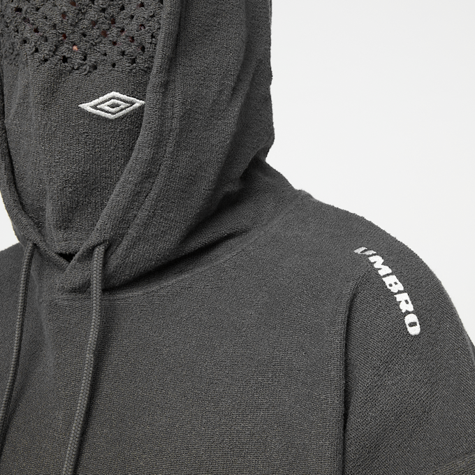 Umbro by Slam Jam Lasered Masked Hoodie zwart 95883 4