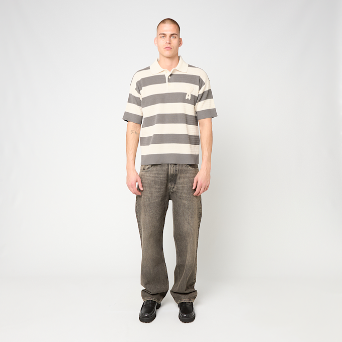 AMI PARIS SS Polo Ami De Coeur Patch grijs 95939 2