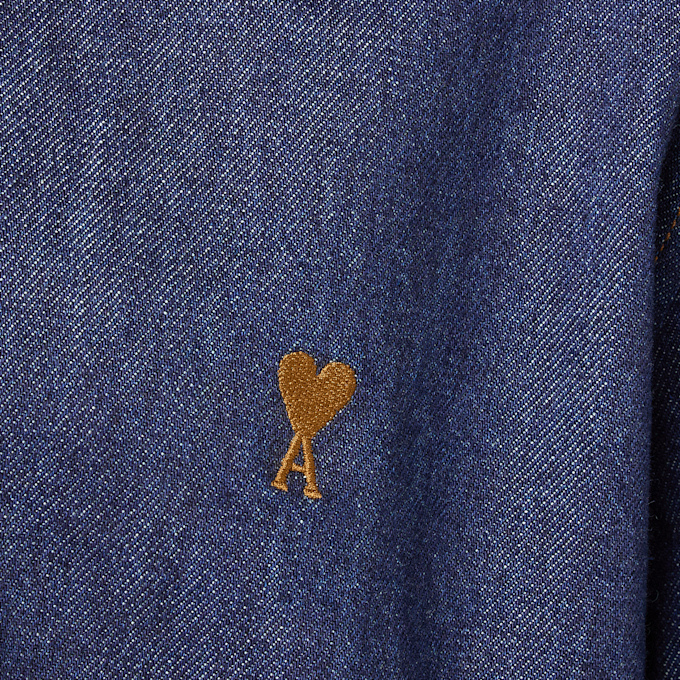 AMI PARIS Constrasted Ami De Coeur Shirt blue 95929 3